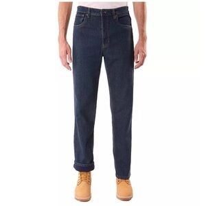 Men's Smith's Workwear Stretch Fleece Lined Dark Wash Denim Jeans | Sz 34